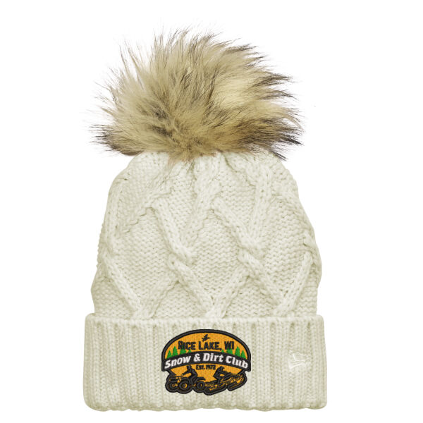 New Era ® Faux Fur Pom Beanie - Embroidered Logo Thumbnail